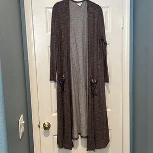 L Brown LuLaRoe Sarah duster sweater